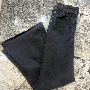 American Eagle Outfitters Black Flare Jeans with Button Fly